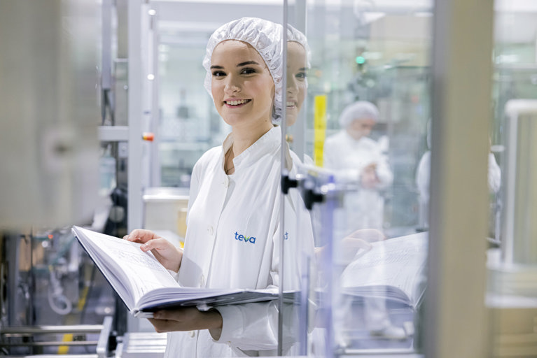 Teva female lab employee