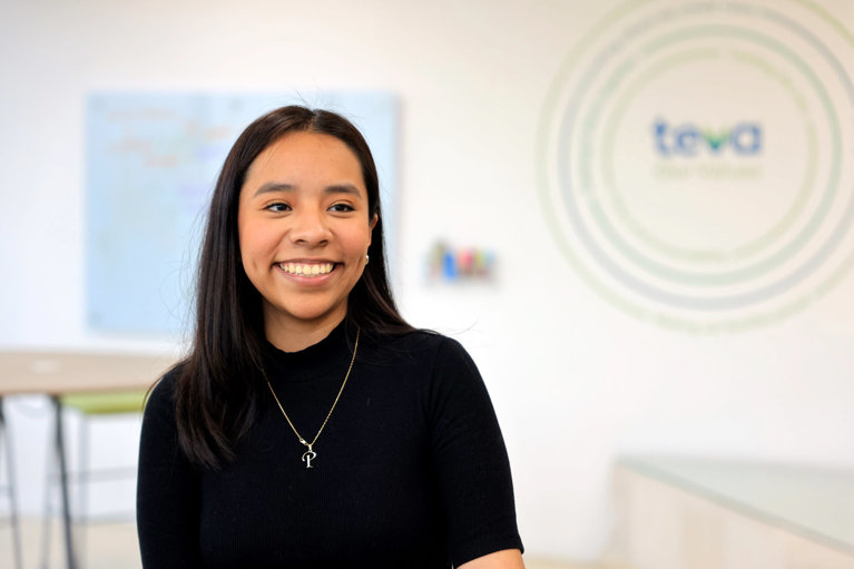 the young woman laughs