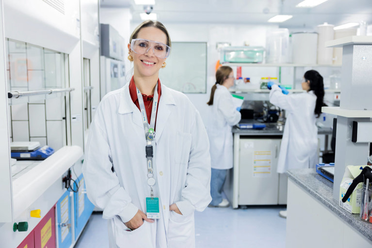 woman in the laboratory